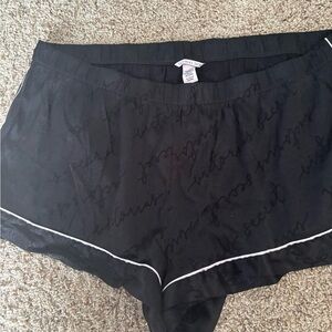 Victoria's Secret Black and White silk pajama Shorts